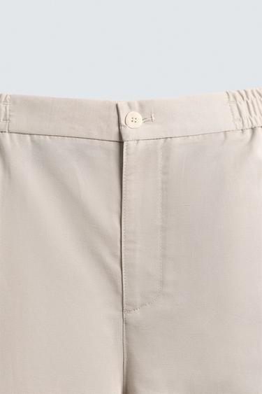 PANTALON COUPE DÉCONTRACTÉE - Beige de Zara - Image 7