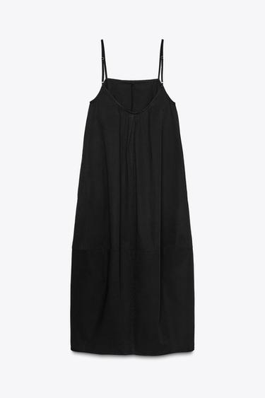 ROBE MIDI PLI DOS - Noir de Zara - Image 6