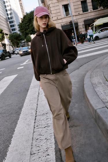 BLOUSON BOMBER OVERSIZE À CAPUCHE SOFT - Marron de Zara - Image 5