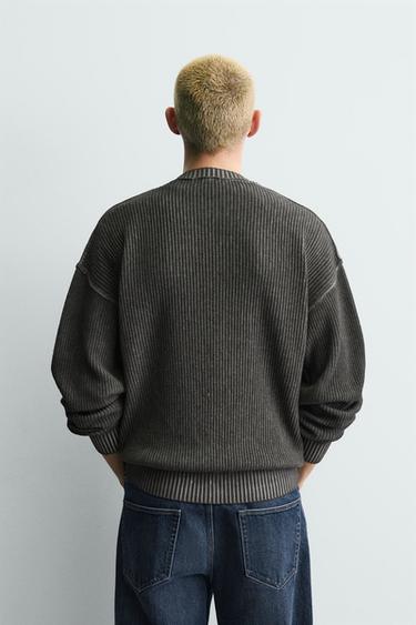 WASHED PRINTED JUMPER - Black by Zara - Image 2