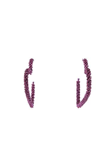 HEART EARRINGS WITH RHINESTONES