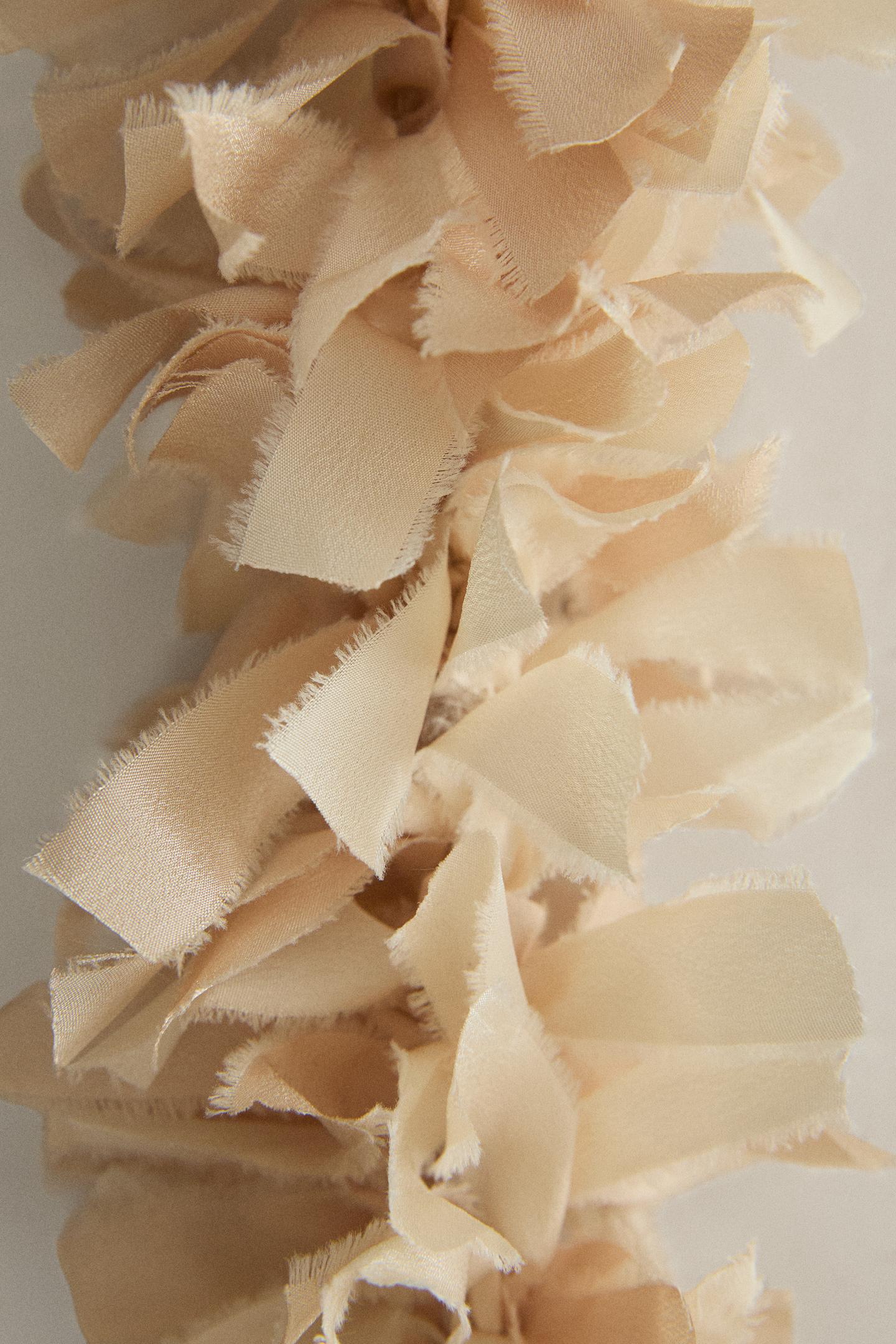 Ёлочные украшения Zara Frayed Chiffon Christmas Garland, цвет: Золотой — фото 4