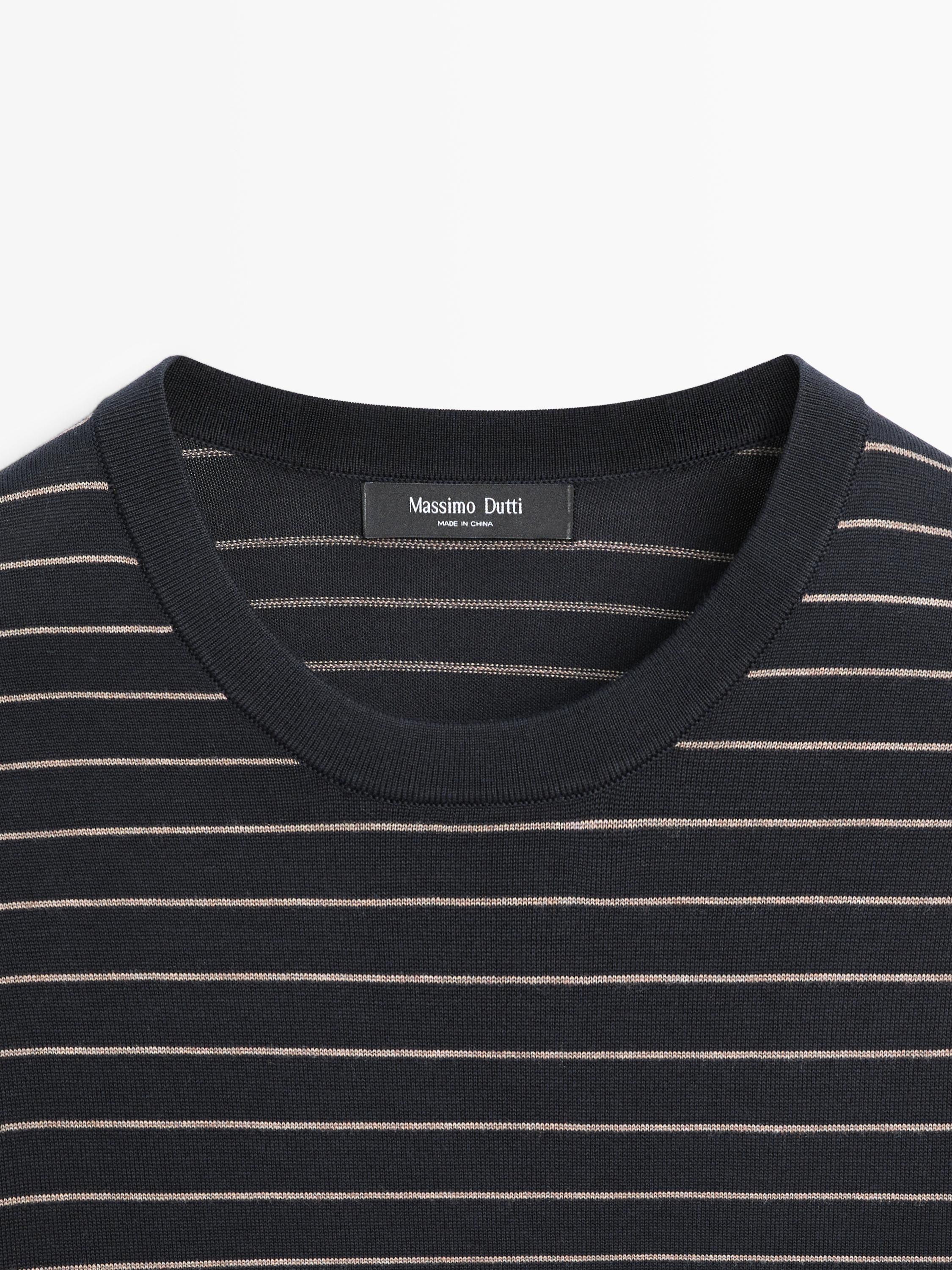 Pull rayé manches longues