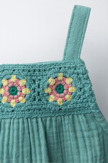 BODY TEXTURÉ EN MAILLE CROCHET - Vert d'eau de Zara - Image 4