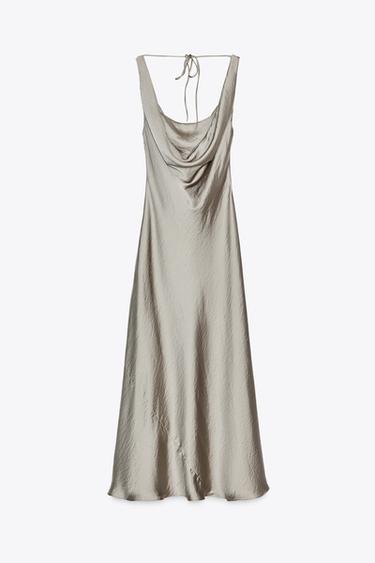 ZW COLLECTION SATIN LONG DRESS - Cava by Zara - Image 1