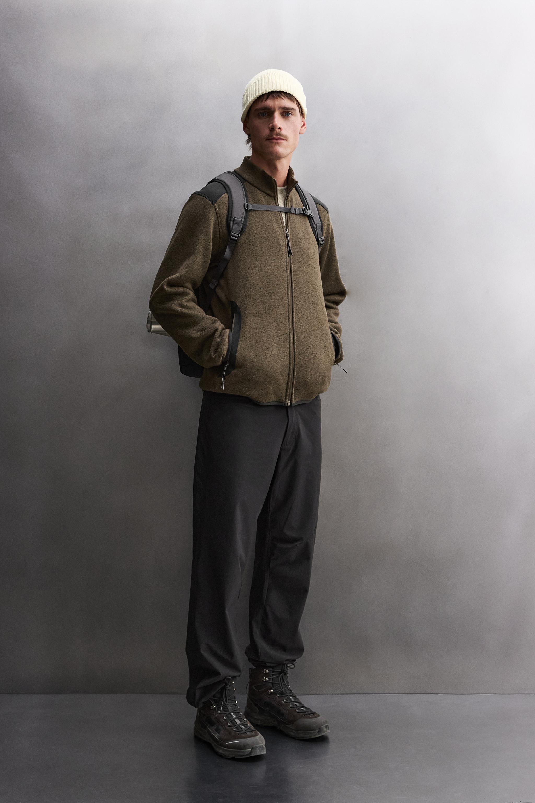 VESTE EN MAILLE COMBINÉE POLAIRE