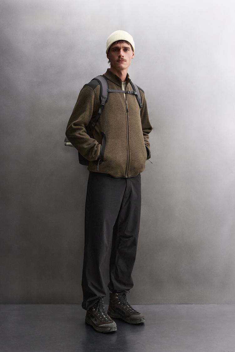 Chaqueta punto combinado polar