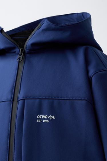 HOODED TECHNICAL JACKET - Bluish by Zara - Image 4