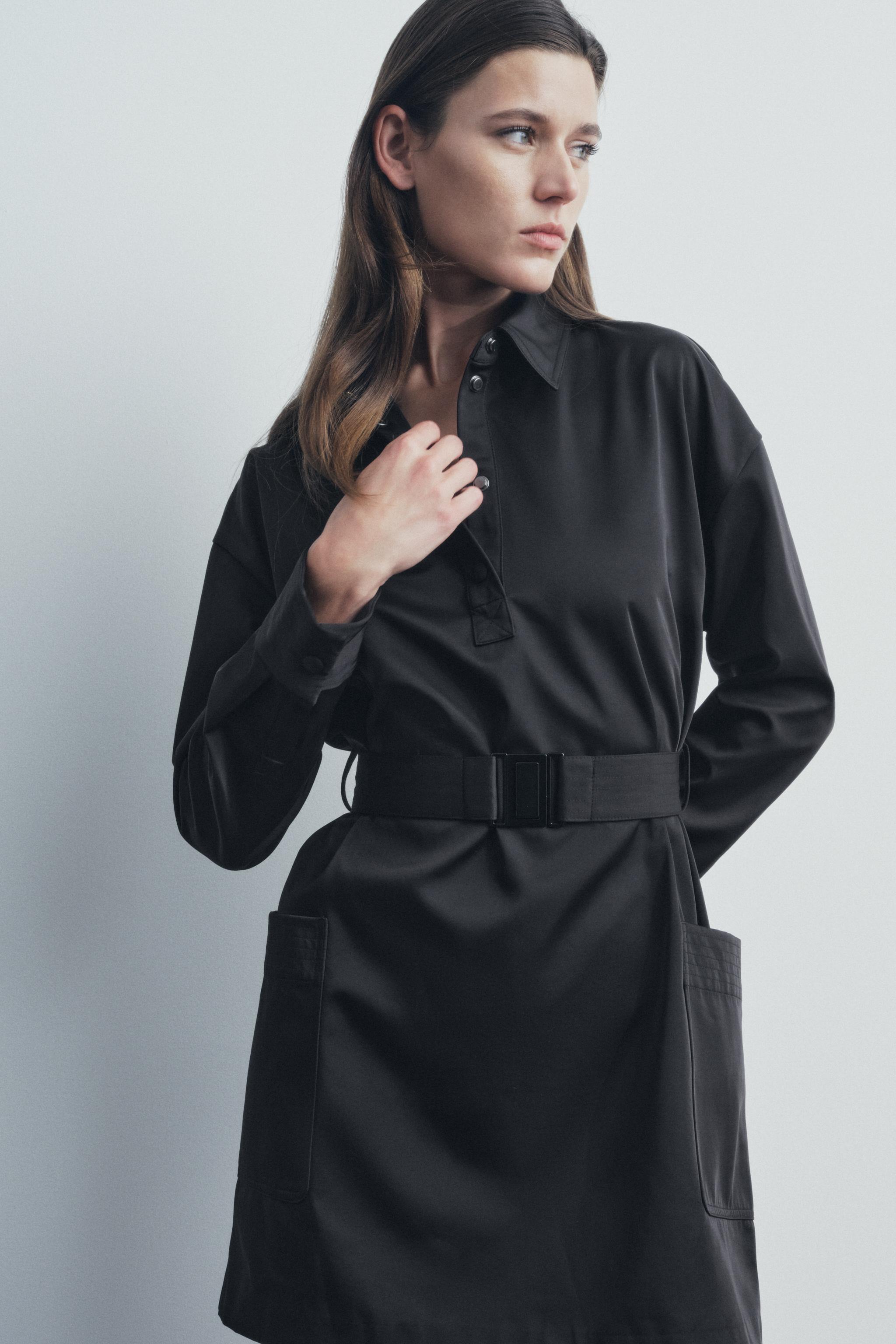 Belted dress zara best sale