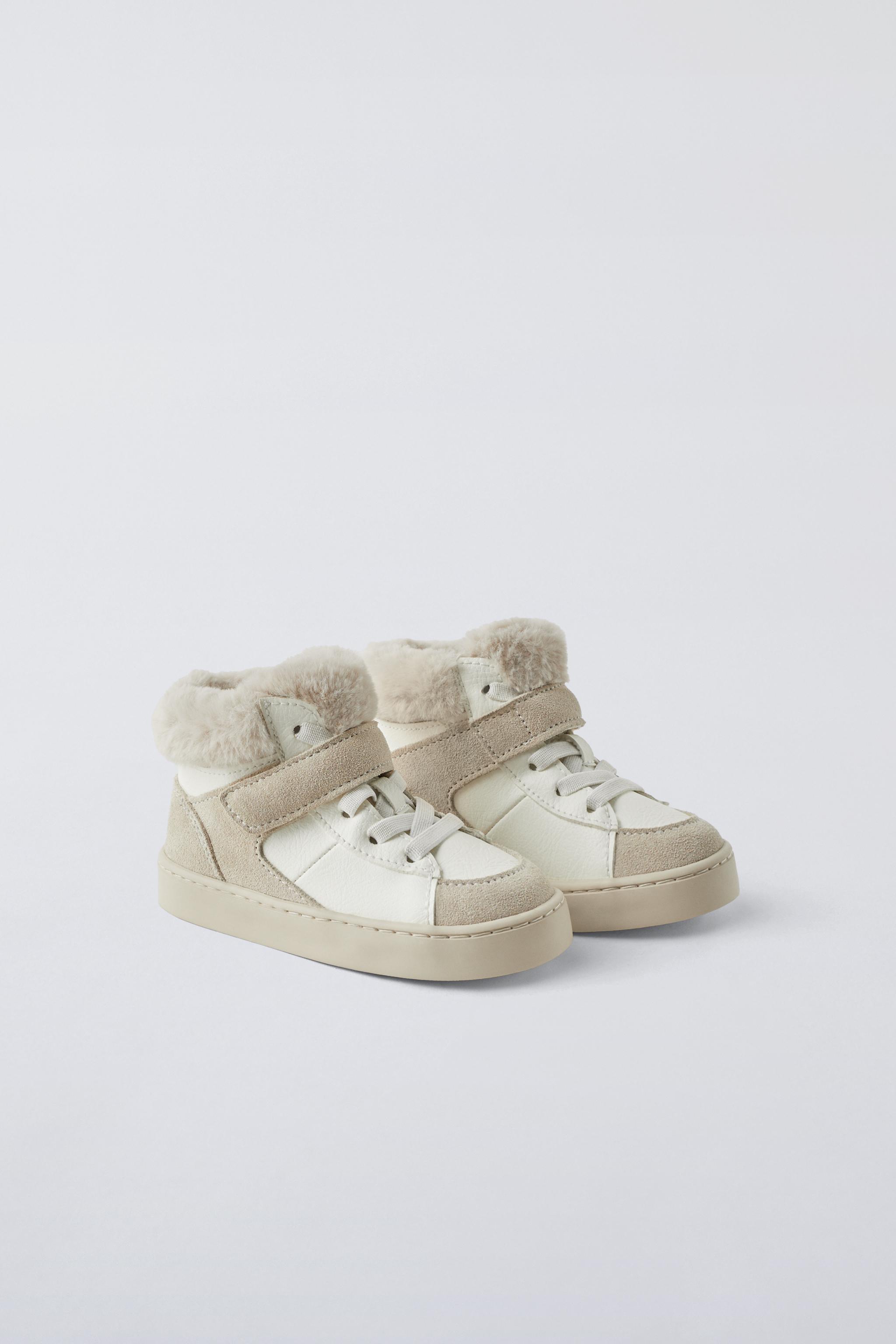 High top sneakers with fur on sale