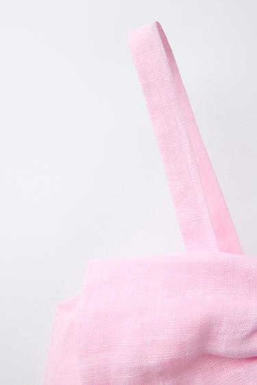 TOP NŒUD 100 % LIN - Rose de Zara - Image 3
