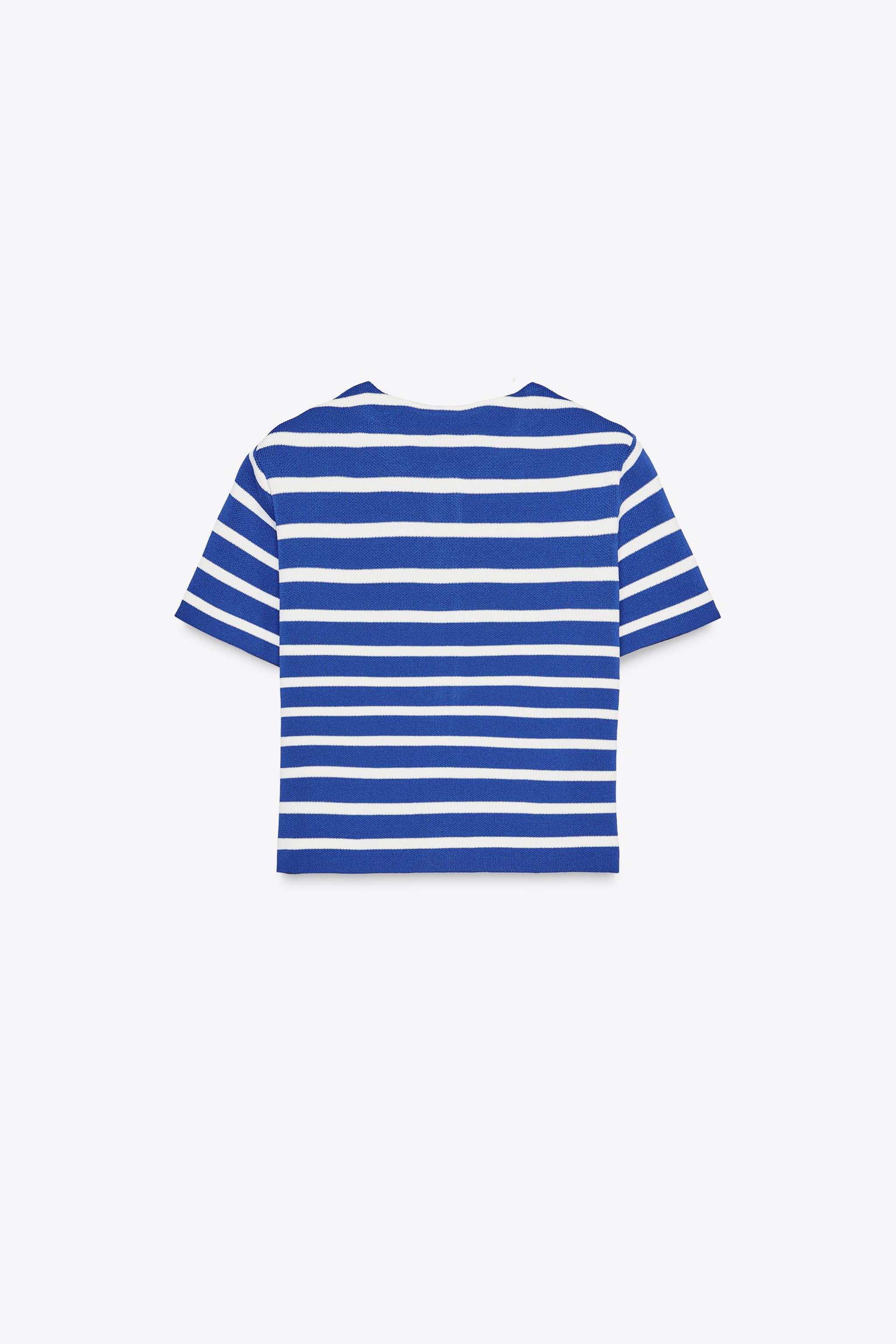 ZARA - ZARA ショートスリーブ リブニットセーターの通販 by