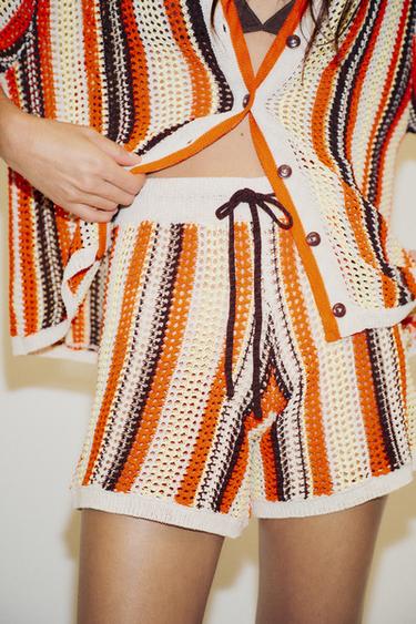 KNIT SHORTS - Multicoloured by Zara