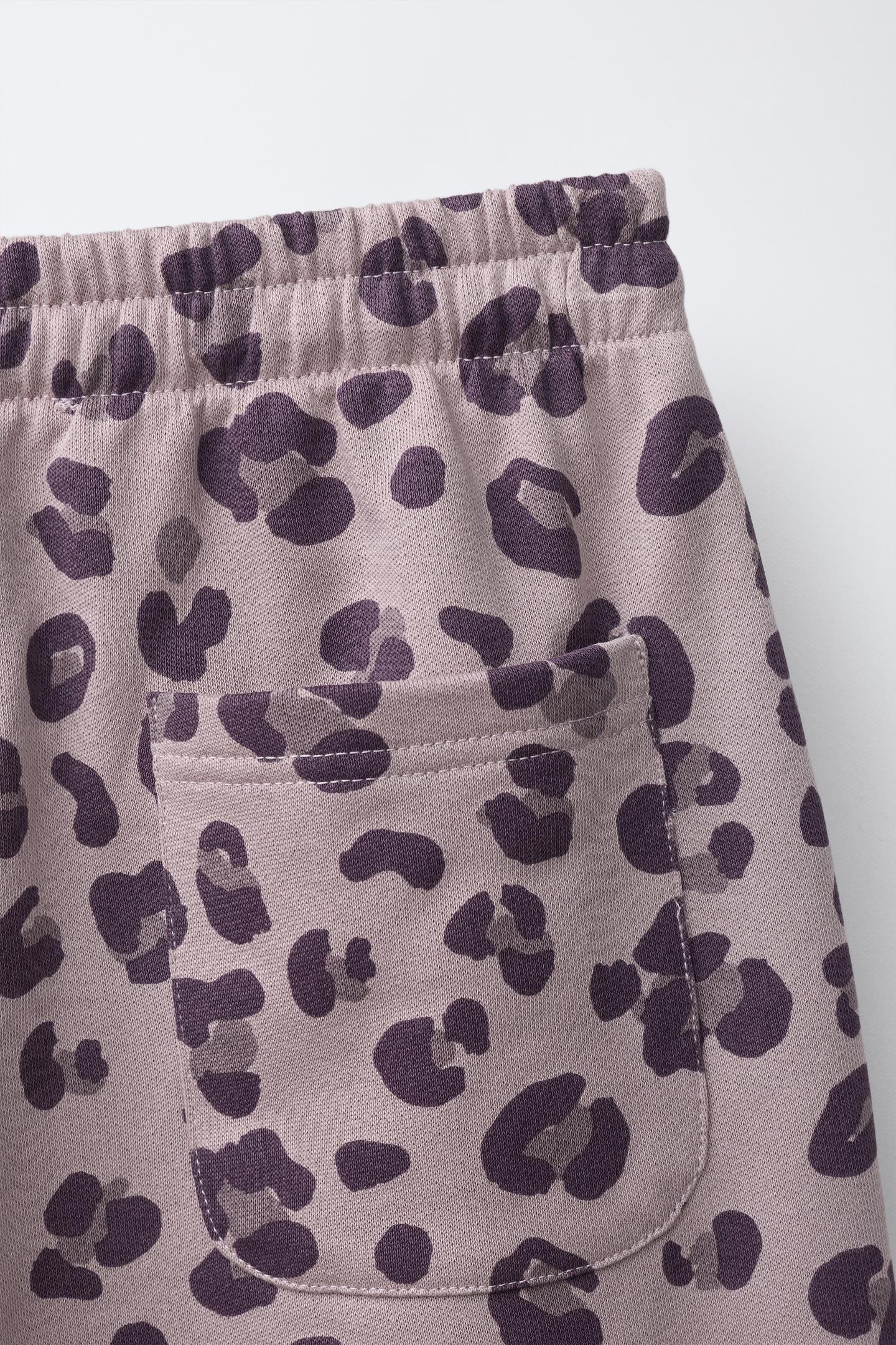Детские шорты Zara Animal Print Plush, цвет: Фиолетовый — фото 5