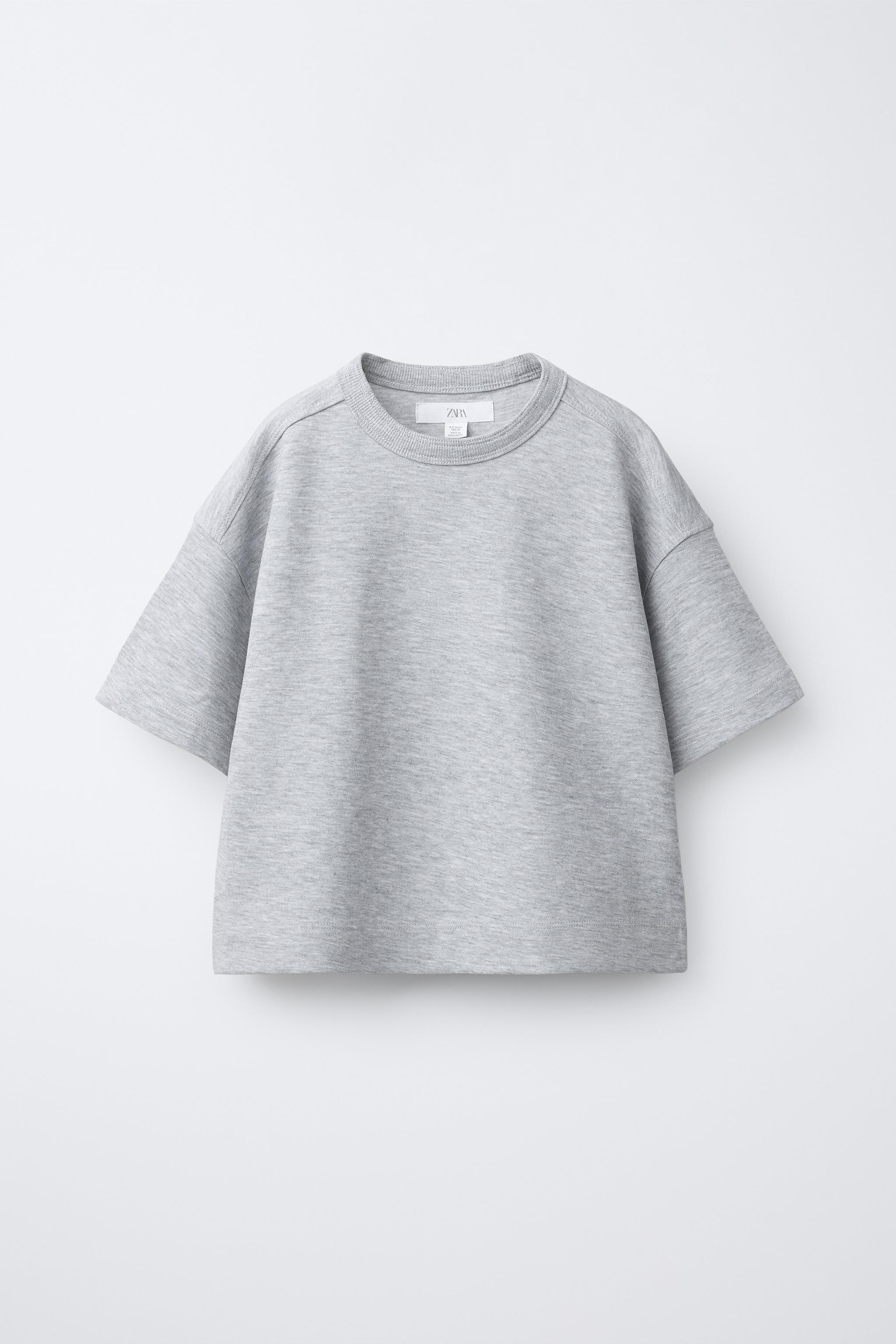 BASIC INTERLOCK T-SHIRT - Gray marl | ZARA United States