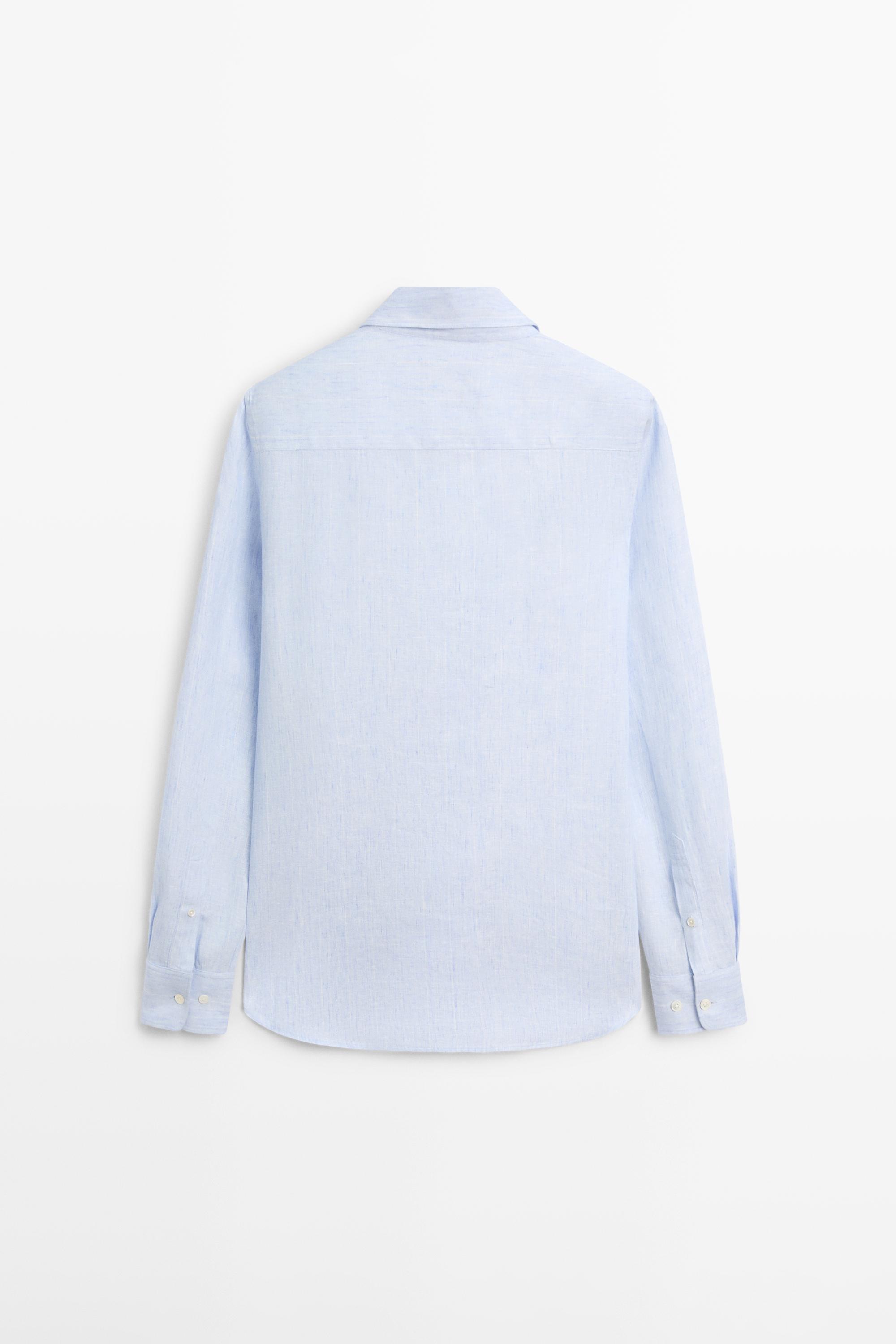 Chemise à rayures 100 % lin