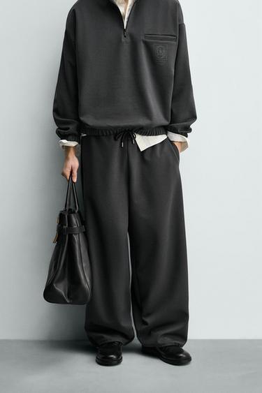 БРЮКИ-ДЖОГГЕРЫ BAGGY FIT — АНТРАЦИТОВО-СЕРЫЙ от Zara