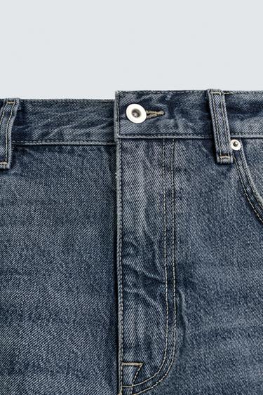 RELAXED FIT DENIM BERMUDA SHORTS - Blue by Zara - Image 8