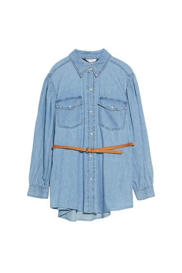 DENIM SHIRT WITH BELT