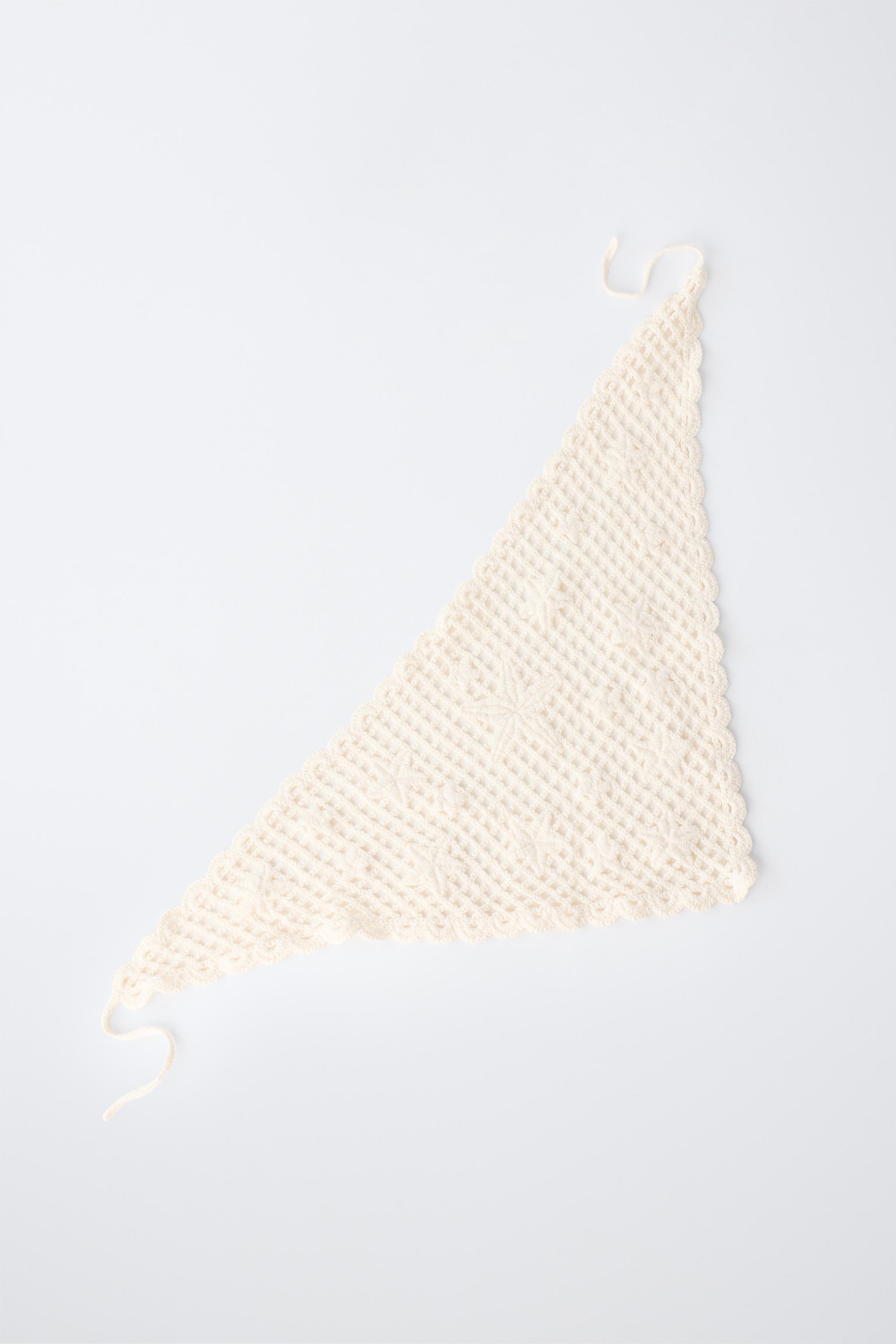 STAR CROCHET HEADBAND — Ecru