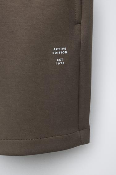 SPORTY SLOGAN BERMUDA SHORTS - Brown by Zara - Image 3
