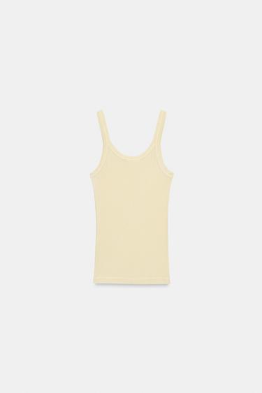 FLOWING VEST TOP - Yellow by Zara