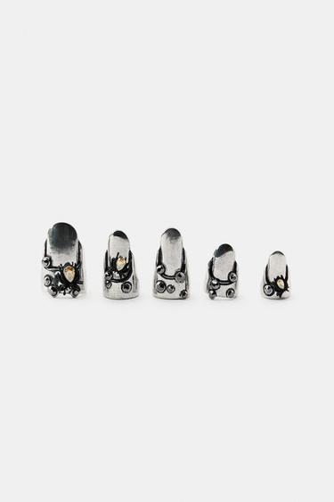 PACK ONGLES MÉTALLIQUES - Argent de Zara - Image 1