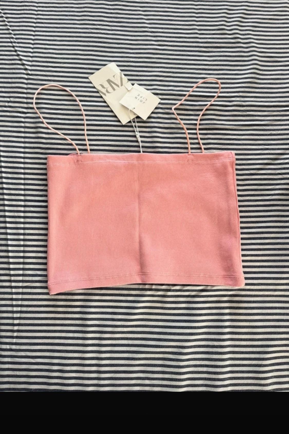 RIBBED BANDEAU TOP