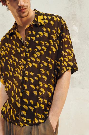 Zara Desenli - GEOMETRİK DESENLİ GÖMLEK - LIMITED EDITION