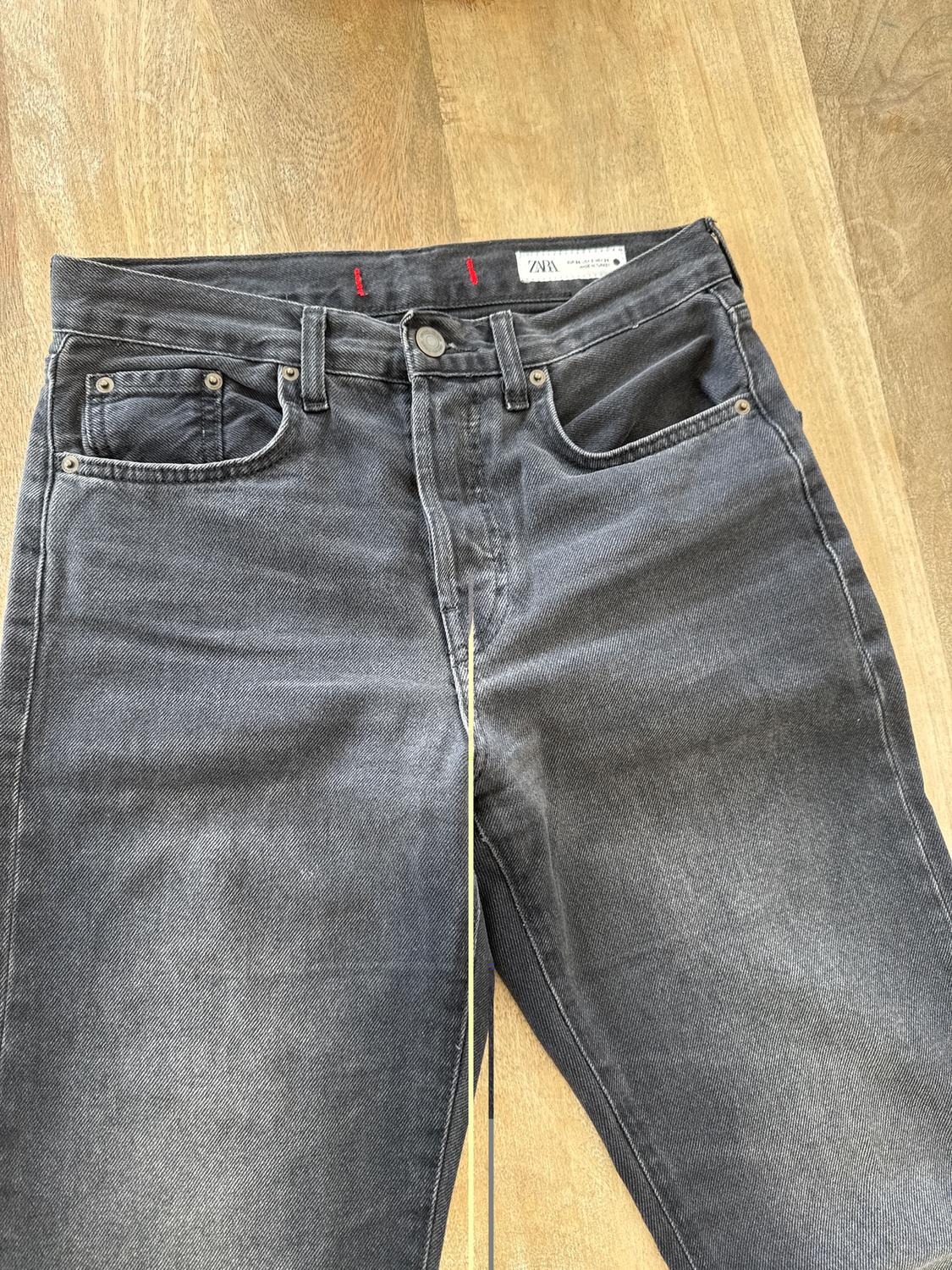 ZW COLLECTION STRAIGHT-LEG HIGH-WAIST FULL LENGTH JEANS - Image 4