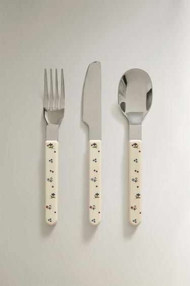 Zara KIDS' FLORAL FLATWARE SET - Multicolored