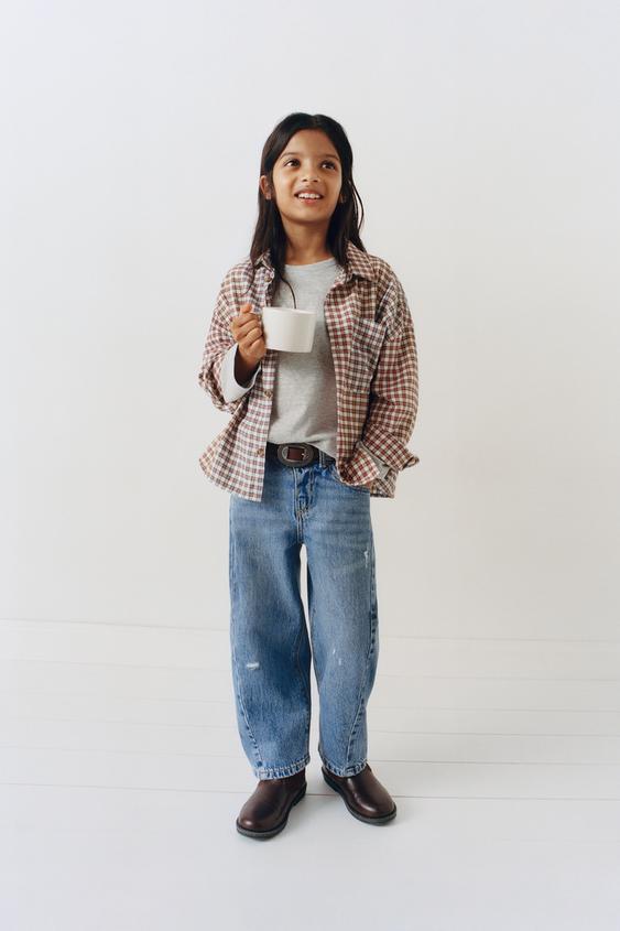 RIPPED BARREL JEANS - Blue by Zara - Image 0