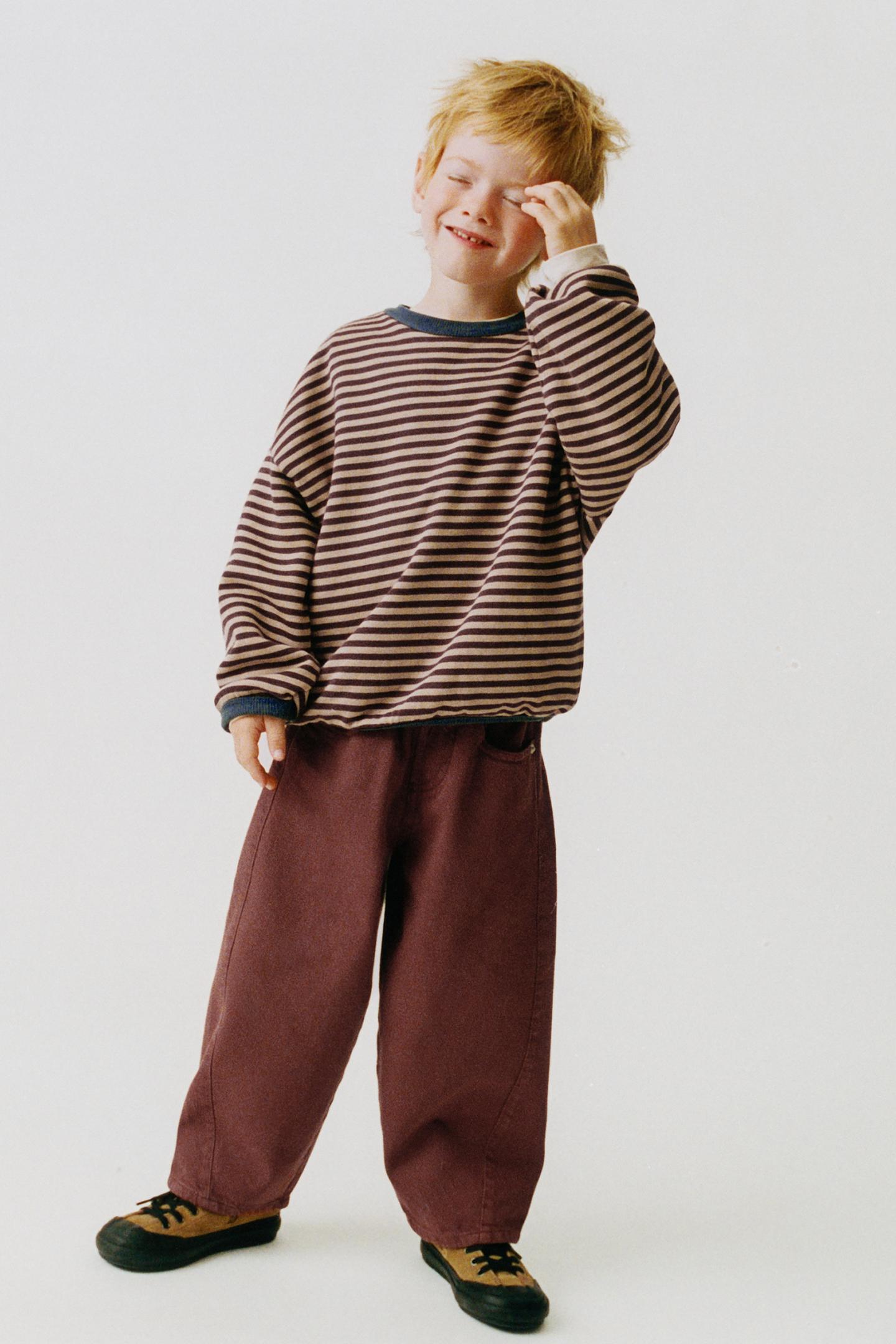Детские брюки Zara Baggy Twill, цвет: Красный — фото 1