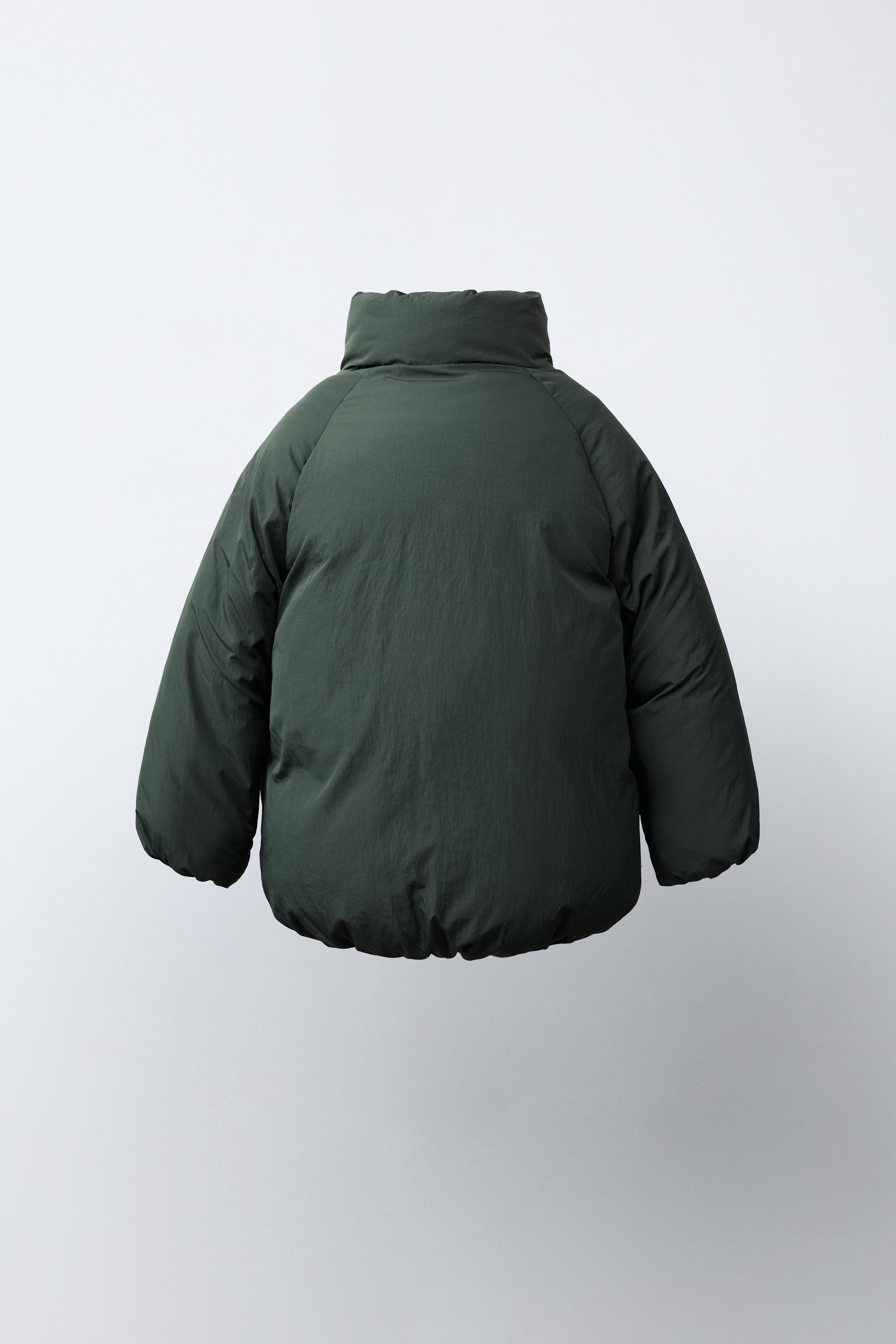 ウォーターレペレントパフジャケット - ダークグリーン | ZARA Japan