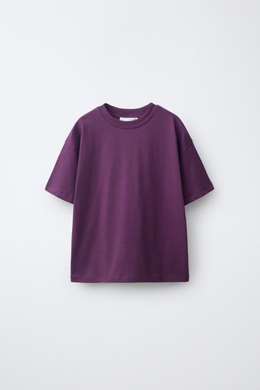 PACK OF 3 PRINTED AND SOLID T-SHIRTS — Purple 2