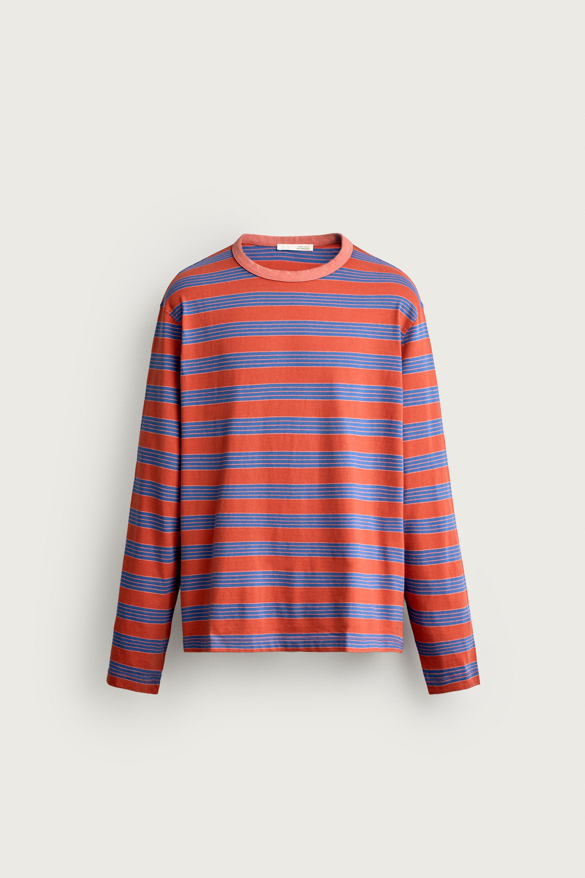 Zara ÇİZGİLİ UZUN KOLLU T-SHIRT görsel 6