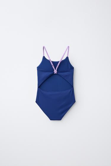 AGES 6-14 / STAR STUD SWIMSUIT - Blue by Zara - Image 1