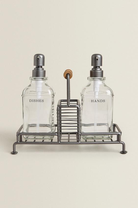 DOUBLE KITCHEN DISPENSER WITH STAND