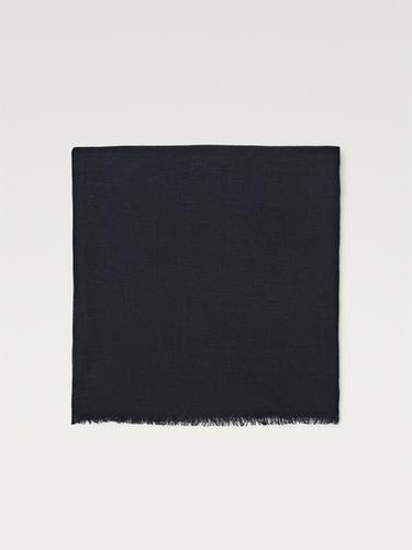 Zara Plain 100% linen scarf - Navy blue