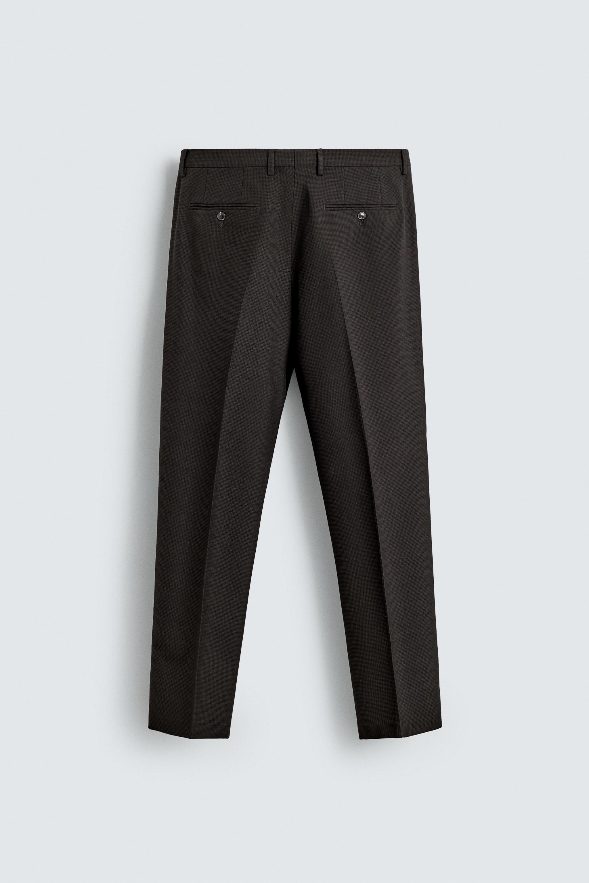 PANTALON DE COSTUME PIED-DE-POULE