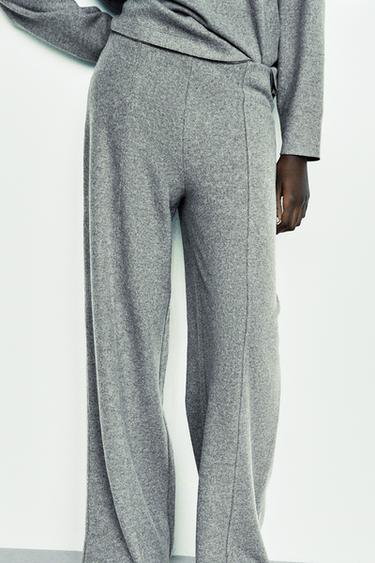 SOFT STRAIGHT-LEG TROUSERS - Anthracite grey by Zara