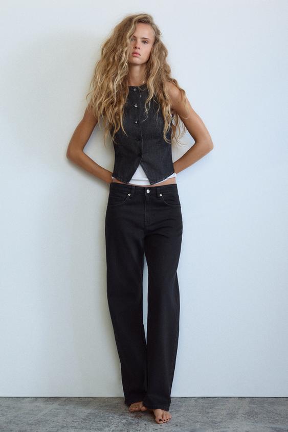 Cintura Elástica Vaqueros Slouchy Mujer Vaqueros Slouchy Fit Con