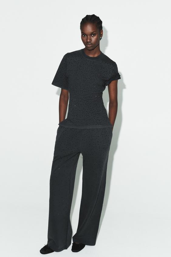 SPARKLY SHORT SLEEVE TOP