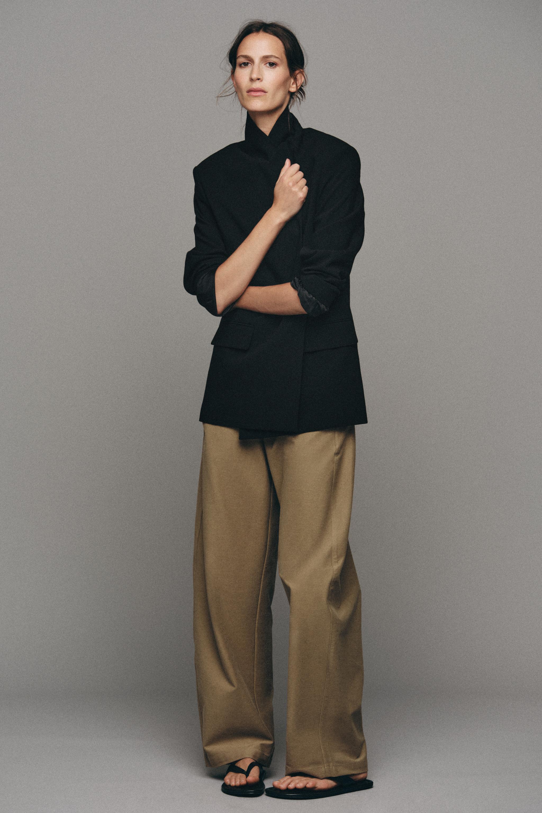 BARREL PANTS — Mid-camel