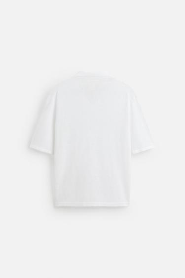 POLO EN MAILLE 100 % CHANVRE - Blanc de Zara - Image 6