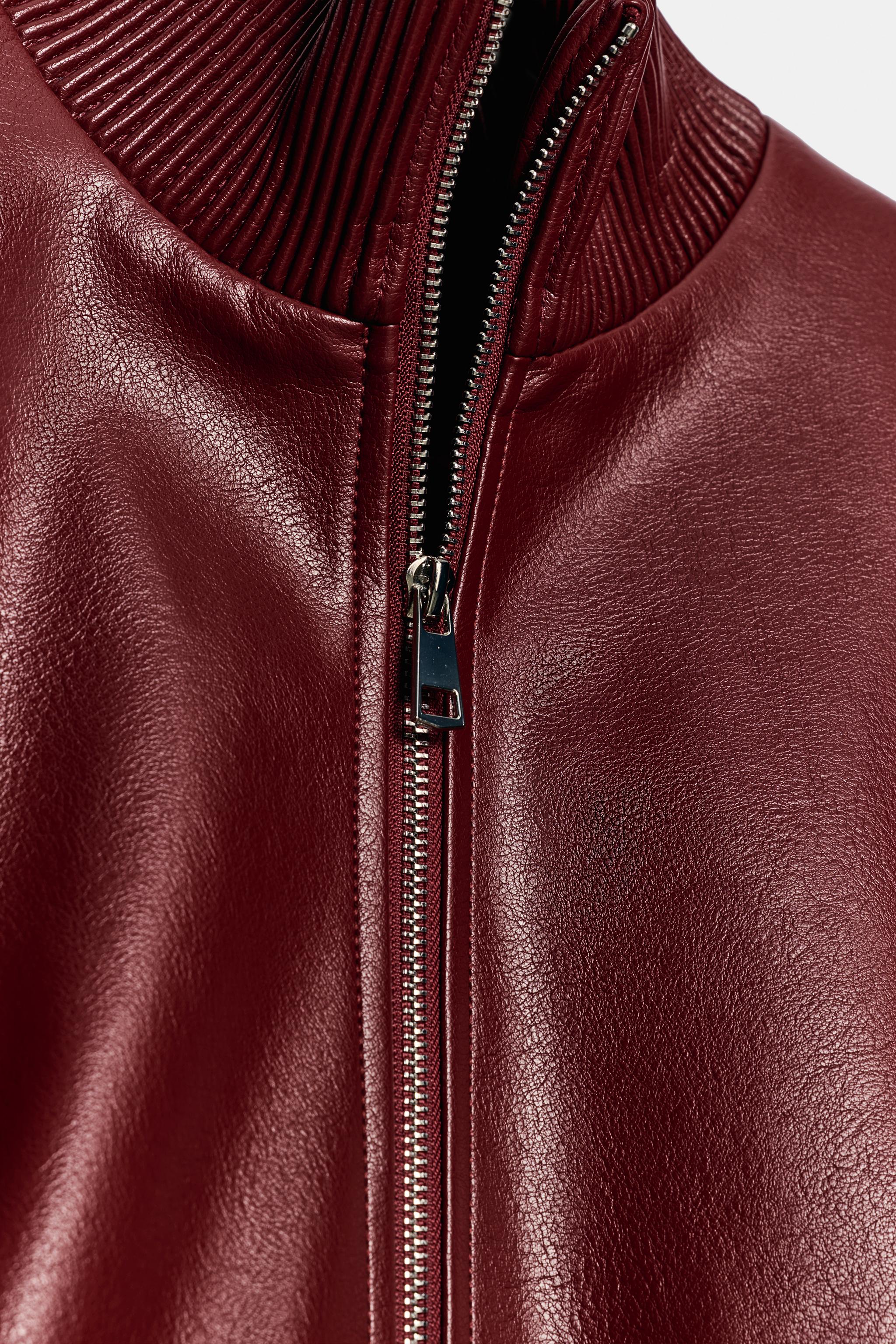 CROPPED BOMBER JACKET WITH SHOULDER PADS