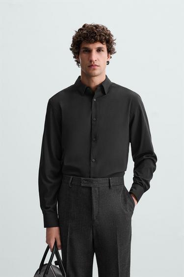 CAMISA SLIM FIT - Negro de Zara