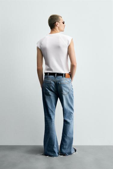 FLARE FIT JEANS - Light blue by Zara - Image 2