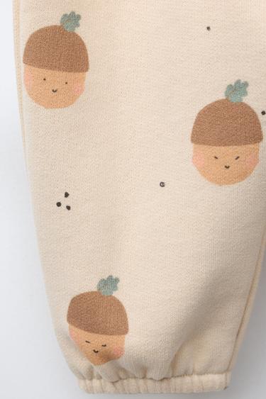PRINTED JOGGERS - Ecru by Zara - Image 3