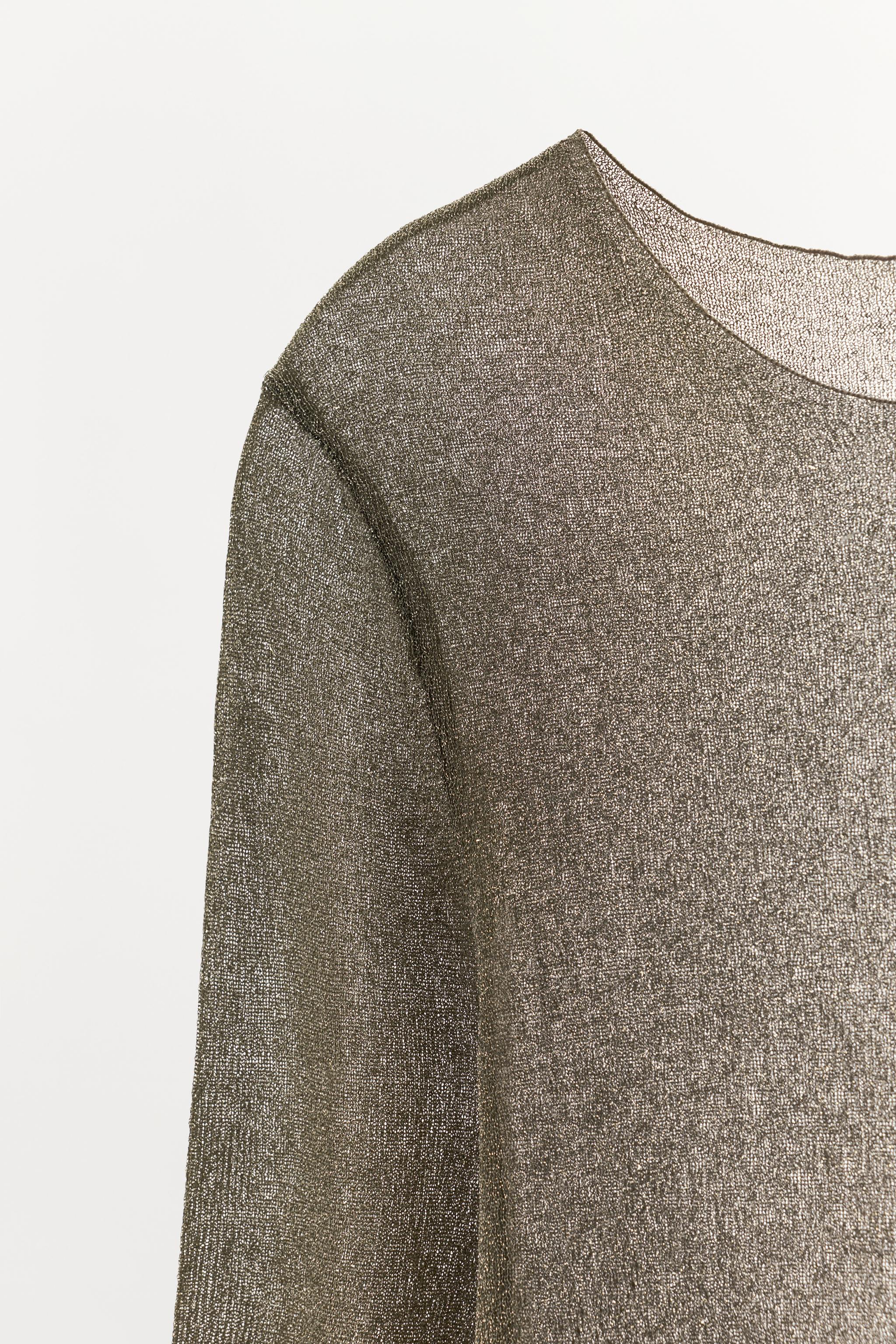 METALLIC THREAD T-SHIRT